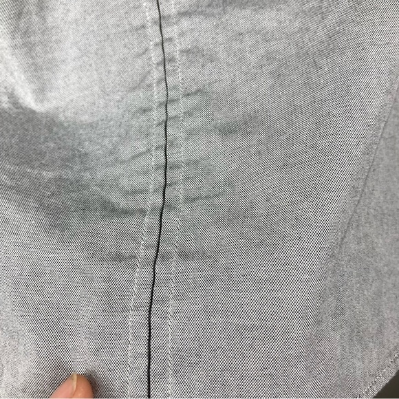 Rag & Bone Mens Button Down Slim Fit Shirt Small White Gray Oxford Long Sleeve - Picture 12 of 16